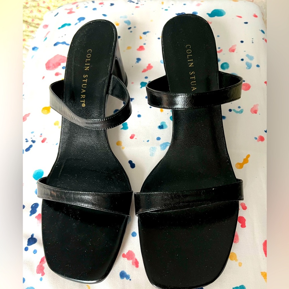 Colin Stuart Black Strappy Heels